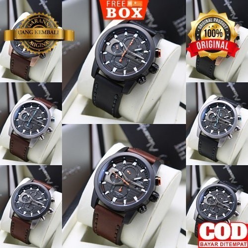 ORIGINAL Jam Tangan Pria Alexandre Christie AC 6562 / AC6562 / 6562 Garansi Resmi 1 Tahun. Leather W