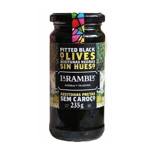 

LA RAMBLA PITTED BLACK OLIVES 235 GR