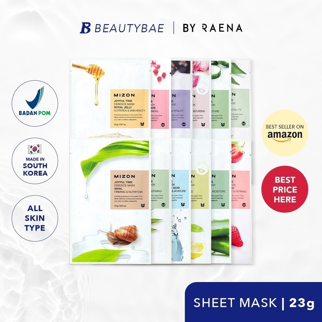 MIZON Sheet Mask Korea - Green Tea | Moisture &amp; Vitality | Masker untuk Vitalitas Kulit