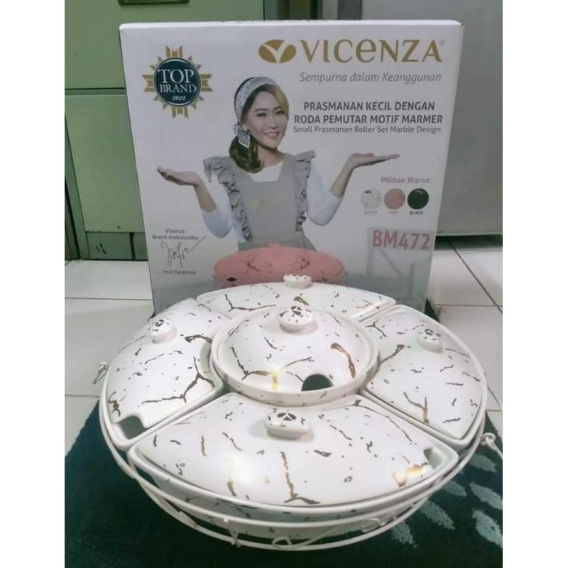 17Inch Prasmanan Putar Marble Vicenza ORIGINAL Set B-472 (ukuran sedang)
