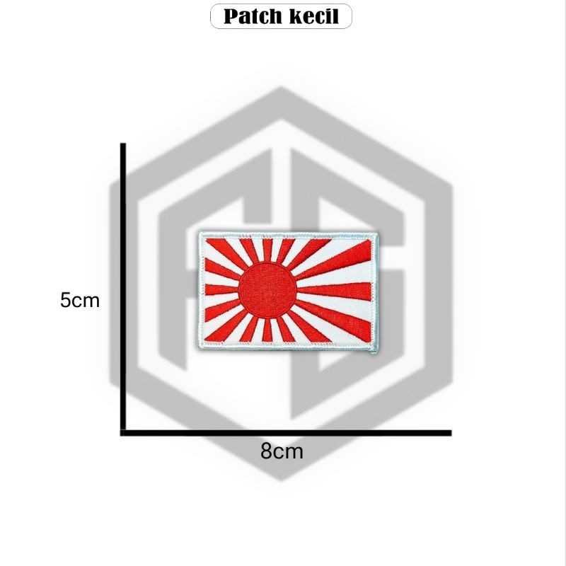 Bordir Patch Bordir Emblem Japan Logo Bendera Jepang Patch Bordir Jahit Aksesoris Murah