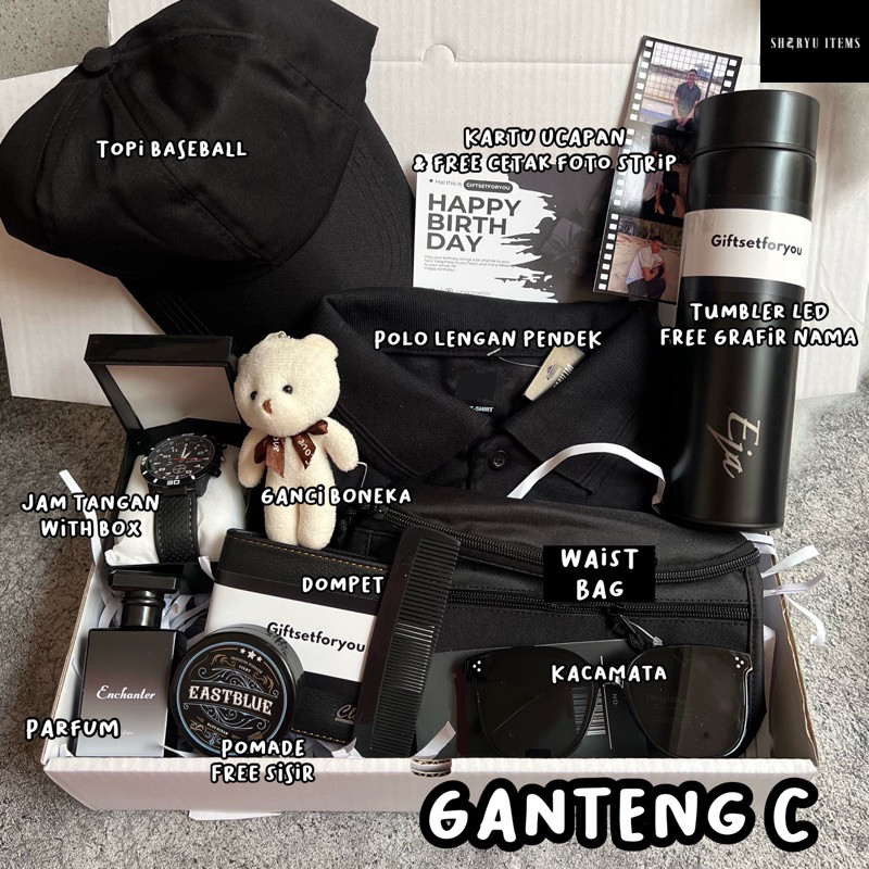 HAMPERS GIFT SET COWOK / KADO ULTAH COWOK / KADO BUAT KESAYANGAN / KADO MANLY / KADO SAJADAH / KADO 