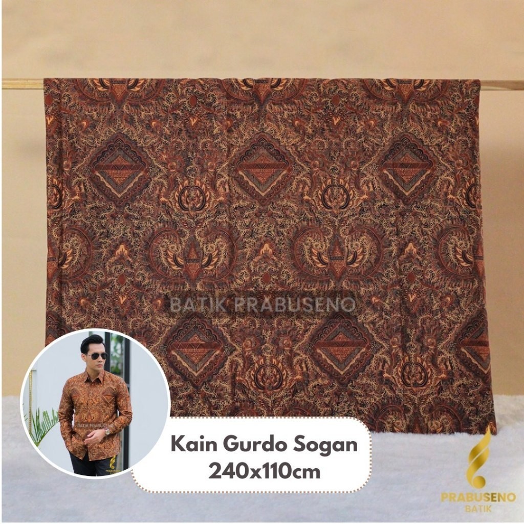 GURDO SOGAN Kain Bahan  Meteran  Wanita Pria Premium Halus Motif Elegan Modern  Terbaru Katun Solo E