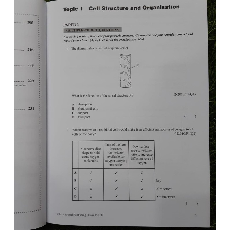 

O Level Topical Examination Questions Biology 2010-2019