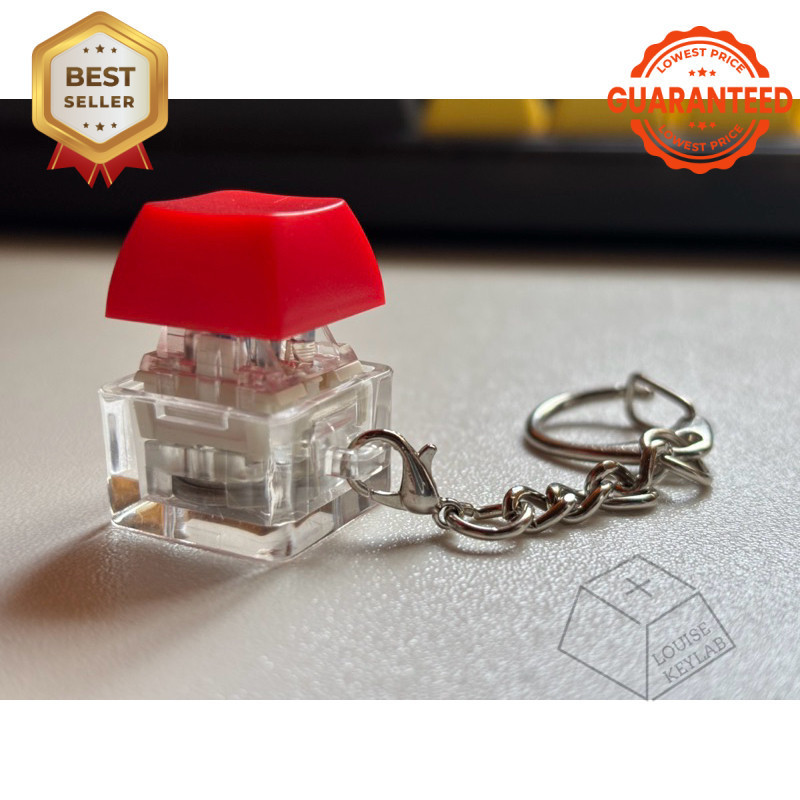 Gantungan kunci keychain fidget ASMR kreatif lampu Led RGB Alat relaksasi efektif mechanical switch 
