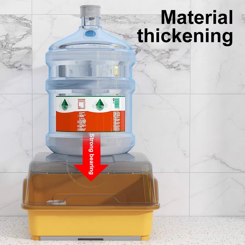 D3W! Rak Piring Plastik Rak Pengering Piring Rak piring tertutup / Sendok Rak DapurTutup Rak Piring