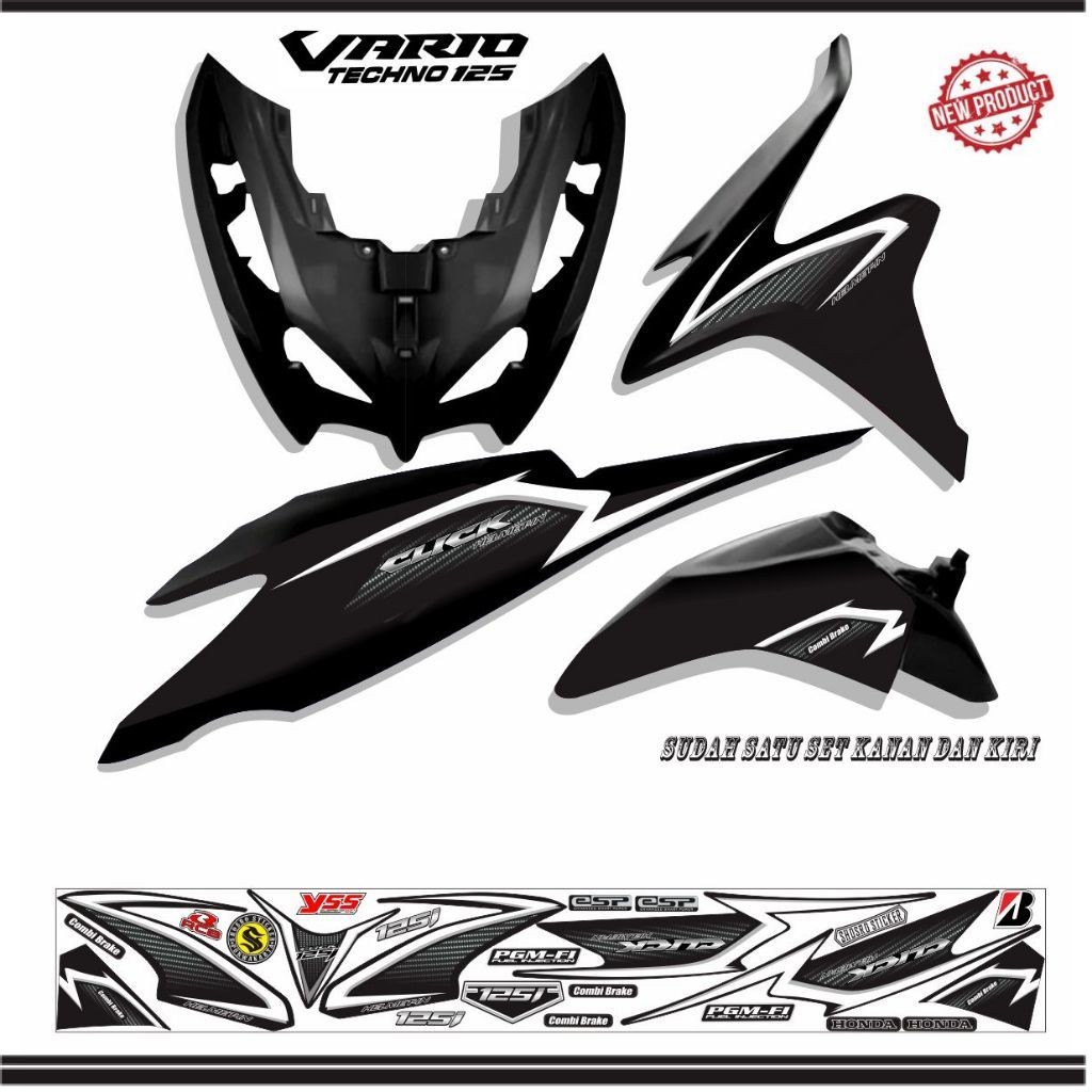 VARIASI MOTOR STRIPING VARIO TECHNO 125 / LAMA / STIKER CLICK / STICKER VARIO