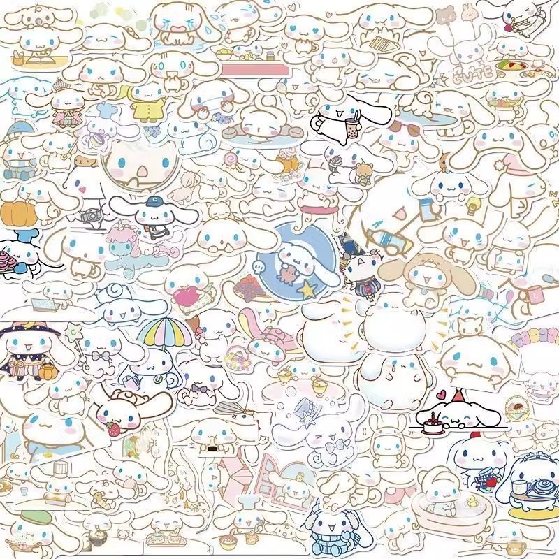 

50/100pcs Cute Cinnamoroll Sticker Pack Cartoon Phone Case Waterproof Anime Stickers Kid Toy Laptop Skin Kawaii Sanrio Stickers