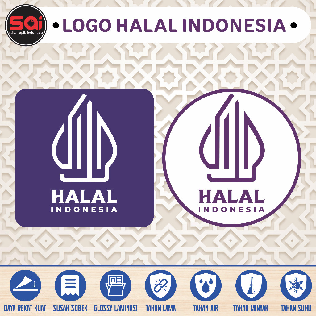 

STIKER VINYL HALAL INDONESIA LAMINASI GLOSSY