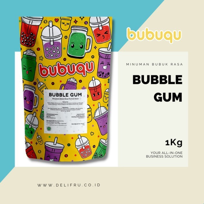 

Bubuqu Milk Powder Drink Bubble Gum (Permen Karet) 1kg - 01