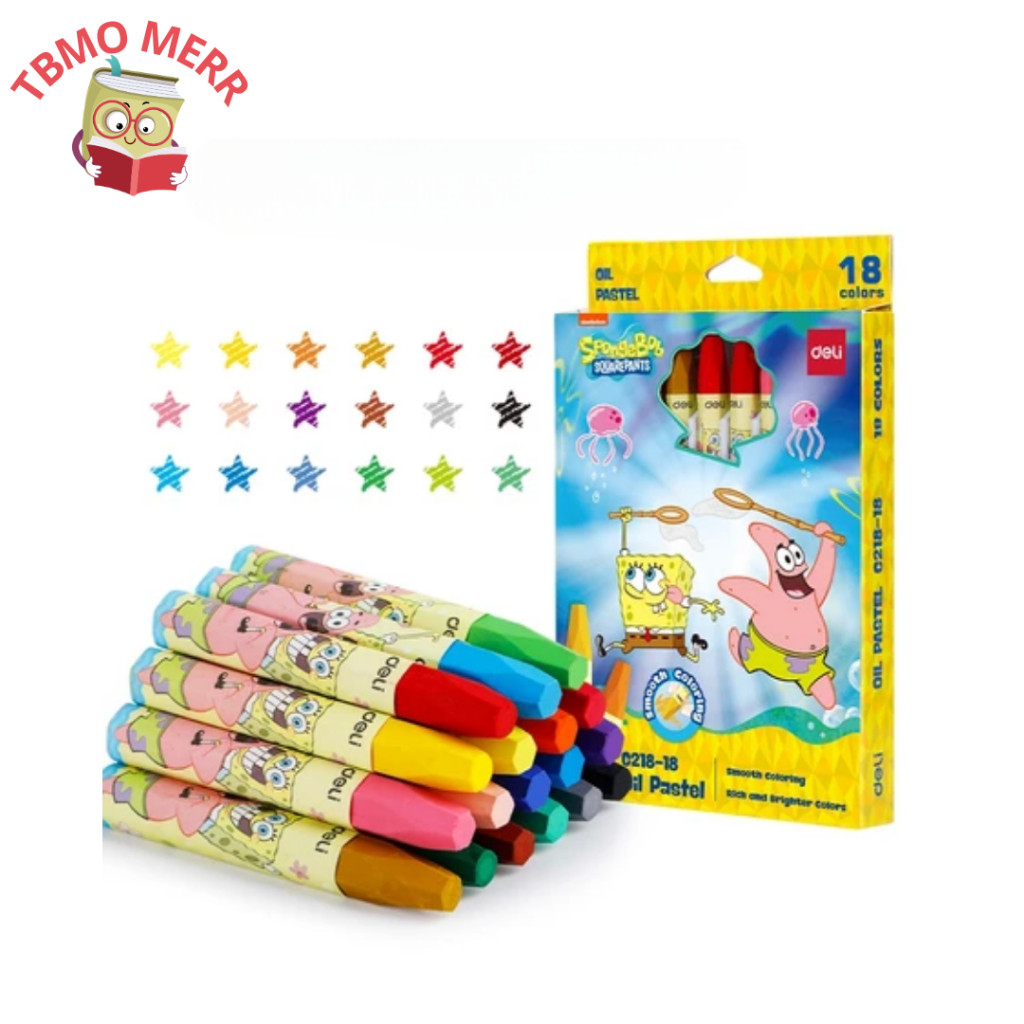 

Deli Spongebob Oil Pastel C218-18 - Deli Crayon 18 Warna