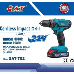 Mesin Bor Impact 10mm set cordless GAT 702/Mesin Bor Baterai GAT 702