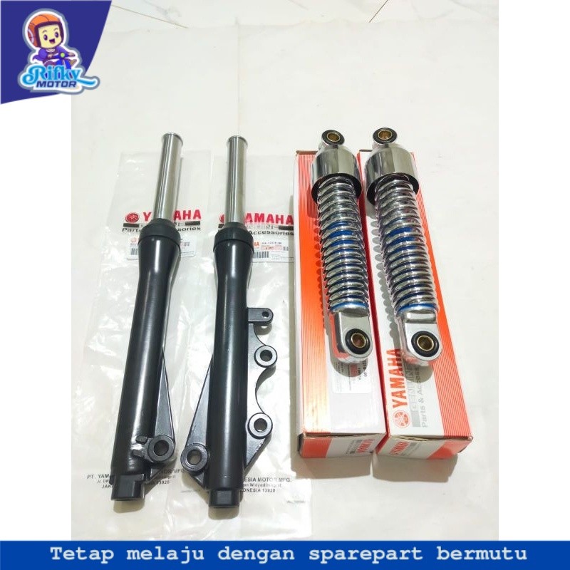 Shock breaker belakang+As shock tabung depan yamaha Vega R lama Crypton Fiz R 4ST
