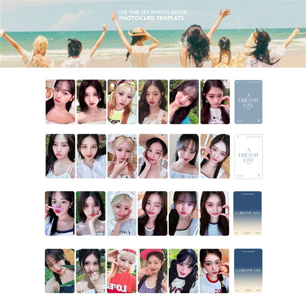 6Pcs/Set KPOP IVE Photocard A DREAMY DAY Summer BP LOMO Cards Album Postcard Wonyoung LIZ Gaeul Yuji