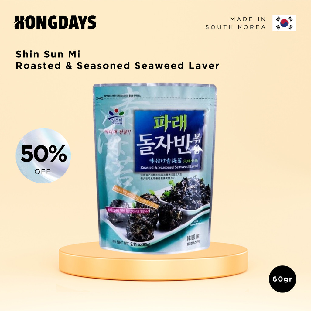 

Shinsunmi Roasted & Seasoned Seaweed Laver 60g - HONGDAYS