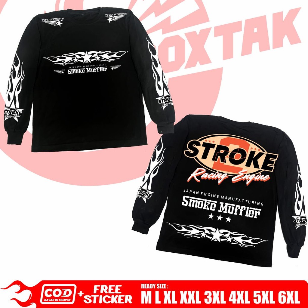 Kaos T-Shirt 2 Stroke Racing Engine Distro Pria Cotton Combed 24s Premium Simpel Elegant