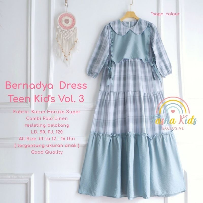 Bernadya Dress Kids by Fasha Realpict 4 Warna