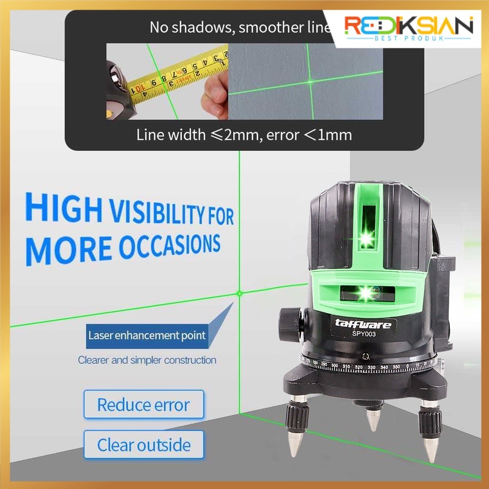 Self Leveling Projector Green Laser 2 Line - Green