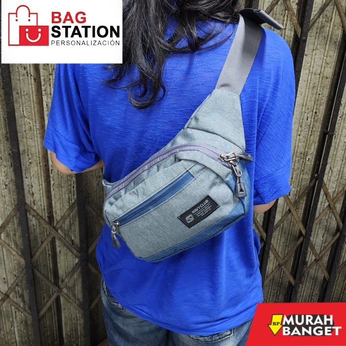 tas selempang wanita simple elegan TAS PINGGANG NAVY CLUB ORIGINAL TAS SELEMPANG SLING BAG PRIA WANI