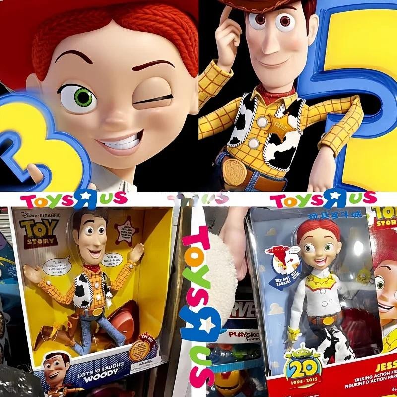 Genuine Disney Toy Story 20th Anniversary Cowboy Woody Jessie Pull Line Talk Interactive Buzz Lighty