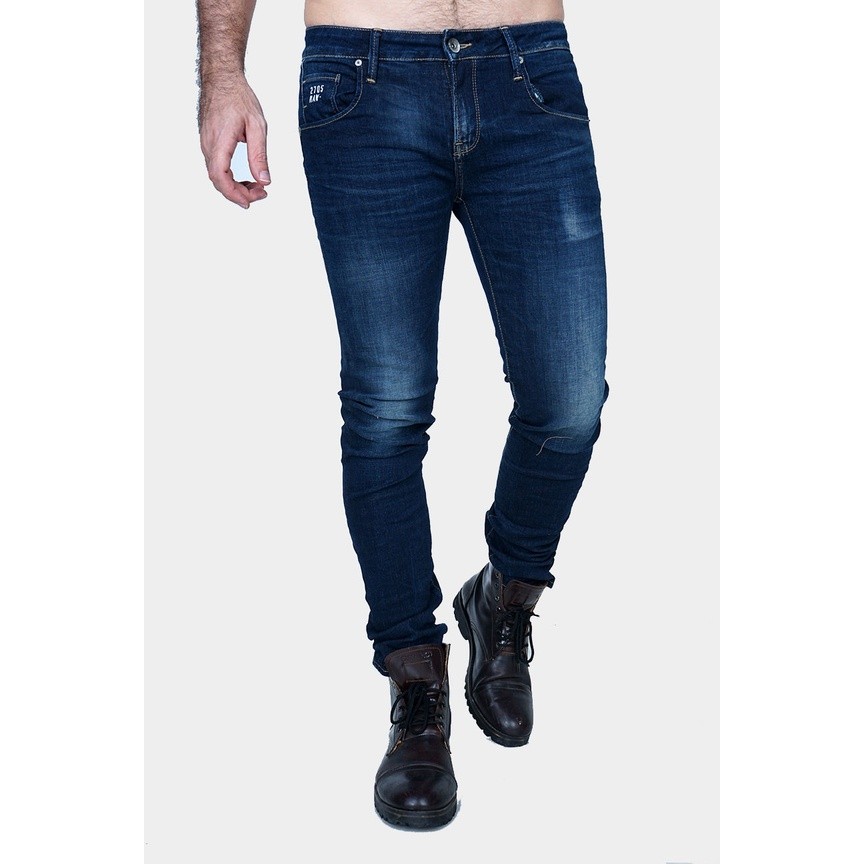 Bombboogie Celana Jeans Pria Skinny E6 Series Dark Blue 43KE6B3DL