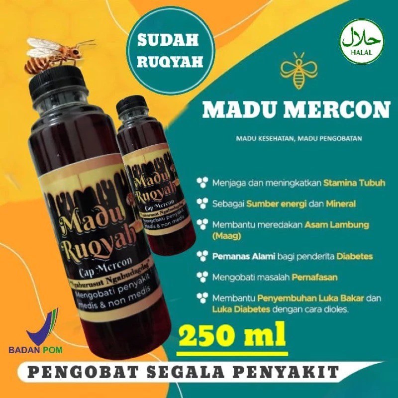 

Madu ruqyah cap mercon 250ml madu doa