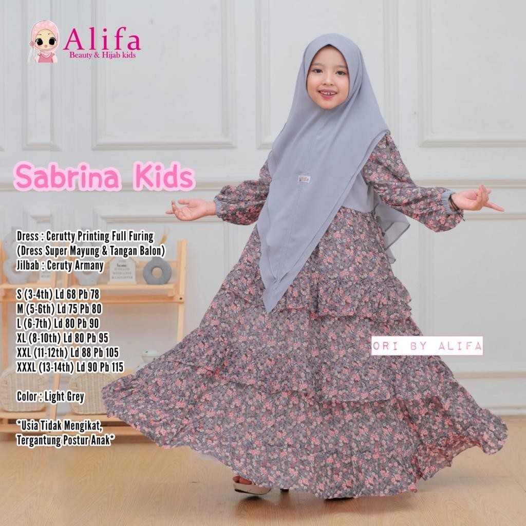 Alifa Kids - Sabrina Gamis Syar'i Anak Perempuan 3-14 Tahun Gaya Anggun dan Syar'i untuk Si Kecil
