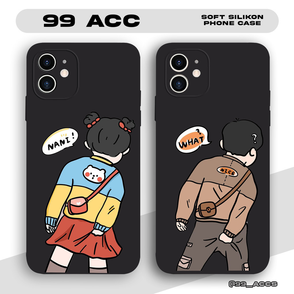 Case Oppo A5S A15 A16 A16K A58 A78 A57 A17 A17K A76 A55 A54 RENO 8T RENO4 RENO5F RENO5 Casing Couple
