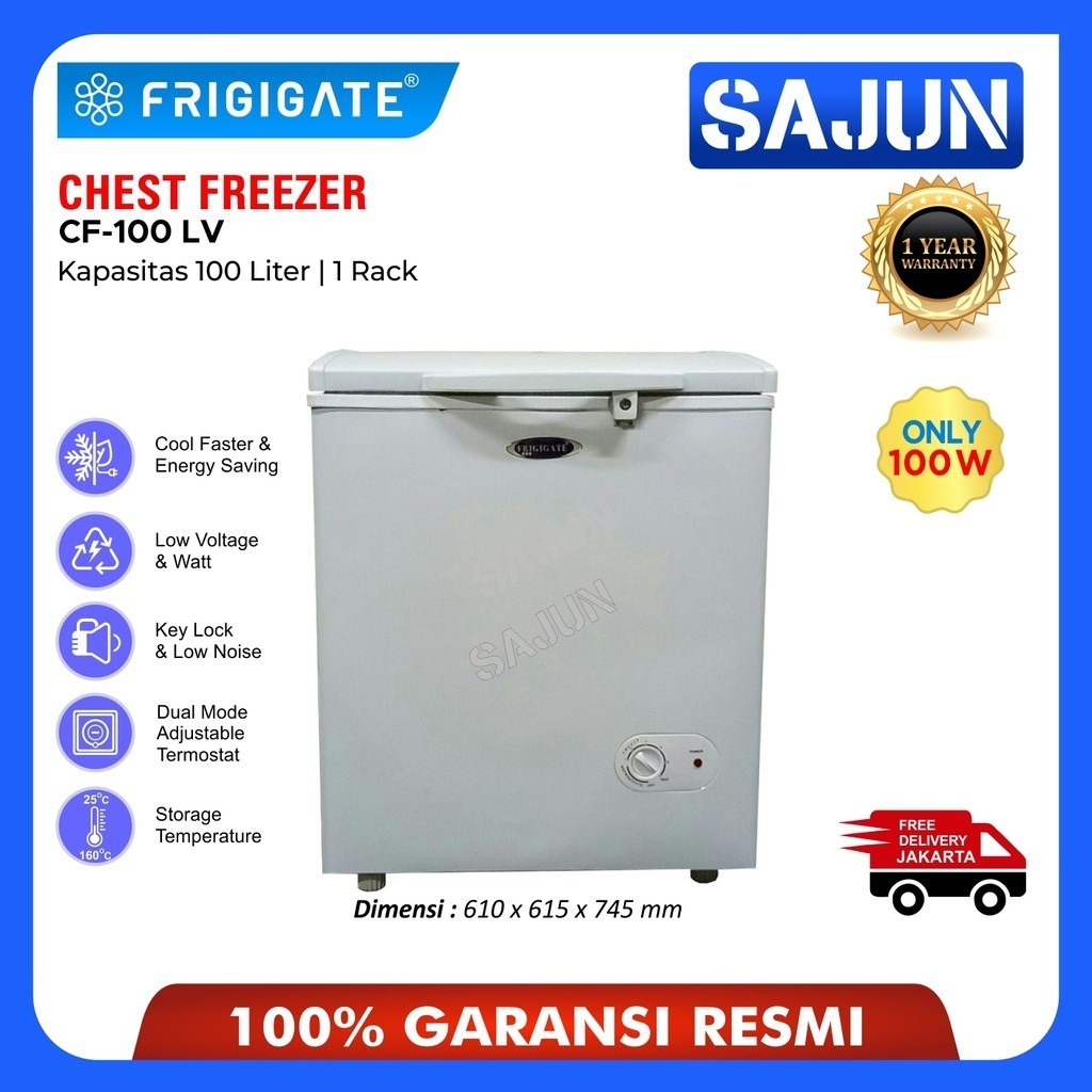 FRIGIGATE CF-100 LV Chest Freezer Box 100 Liter Lemari Pembeku