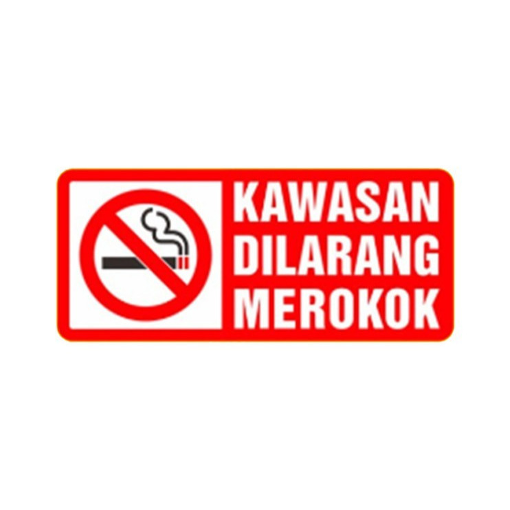 

Sticker Vinyl Stiker Sign Kawasan Dilarang Merokok 30 x 10 cm