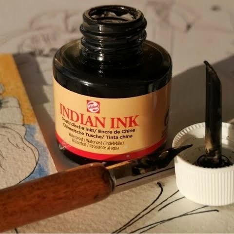 

PROMO!! -ROYAL TALENS INDIAN INK TINTA CINA KALIGRAFI INDIA