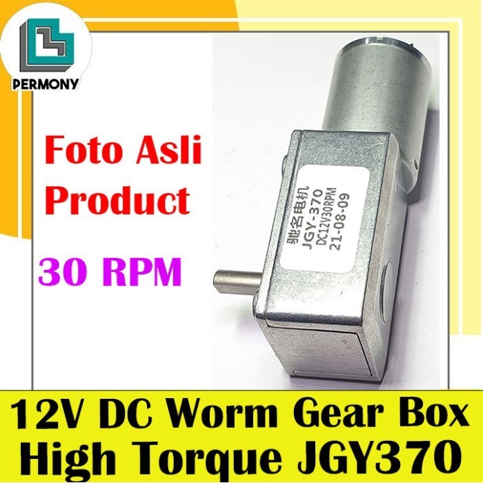 ✨READY✨ -GearBox Motor DC Worm Gear Box High Torque JGY370 - 23Rpm