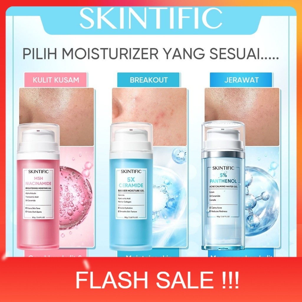 PROMO [Big Size] SKINTIFIC MSH Niacinamide Brightening Moisture Gel 80g / 5X Ceramide Barrier Moistu