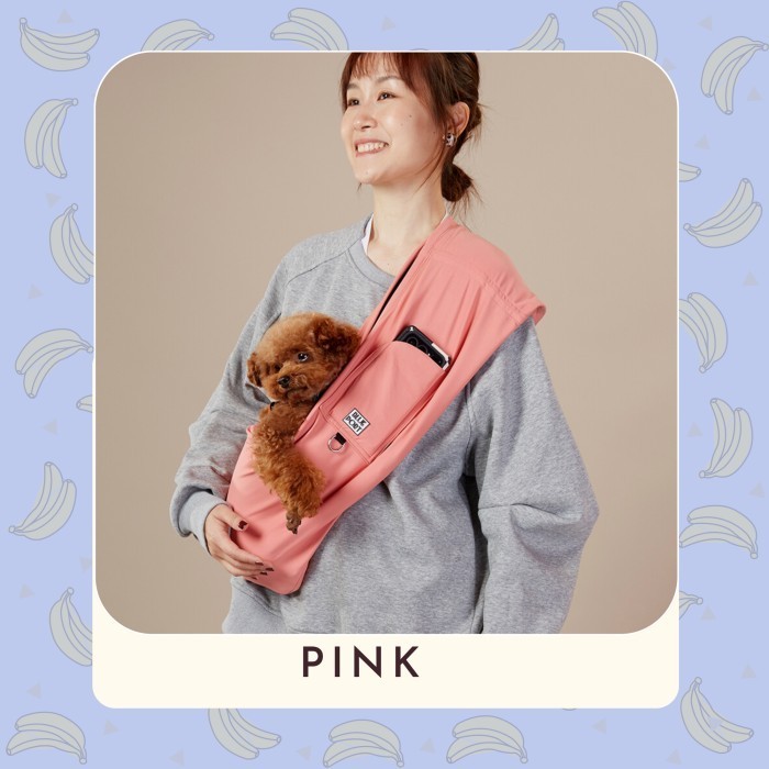 Blueport - Yoga Pet Carrier Sling Bag / Tas Gendong Anjing & Kucing - Pink