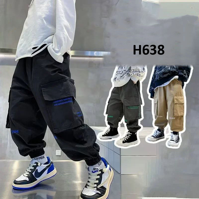 H638 Celana Joger Cargo Anak Laki Laki Tanggung