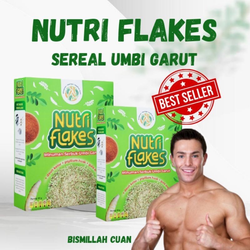 

100% ASLI Nutriflakes Sereal Umbi Garut Bantu Mengatasi Masalah Pencernaan