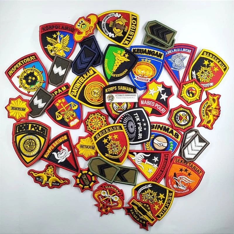 ATRIBUT POLRI / BET POLRI BORDIR TIMBUL HARGA SATUAN