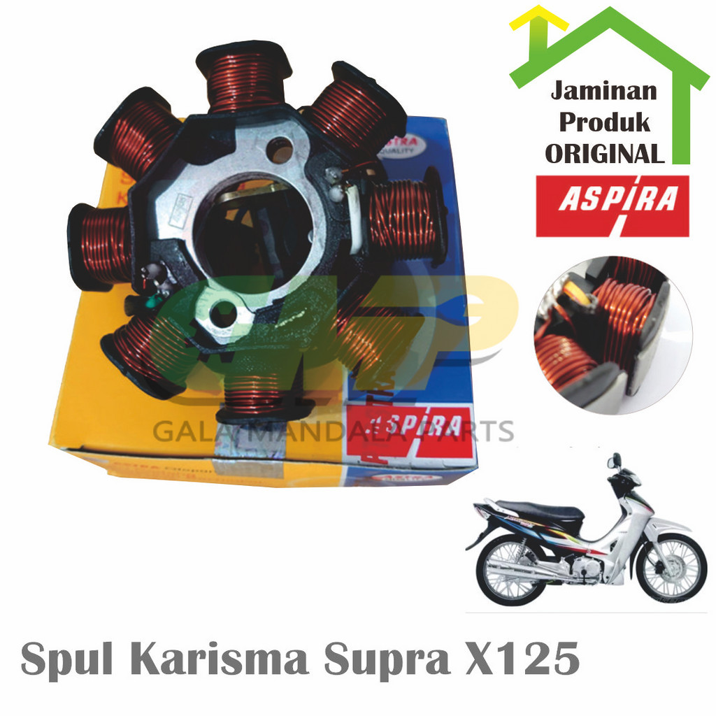 Aspira Spul Karisma Supra X125 Stator Comp Magnet Pulser Spull Motor