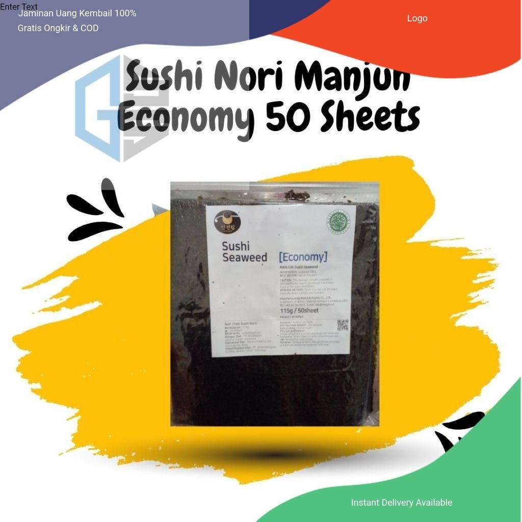 

Sushi Nori Manjun Grade Economy 50 Sheets