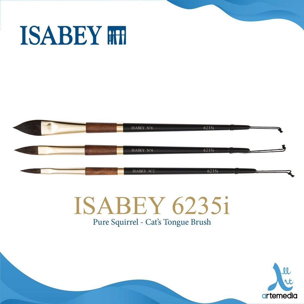 

Isabey 6235i Cat Tongue Pure Squirrel Brush Short Handle Kuas Lukis