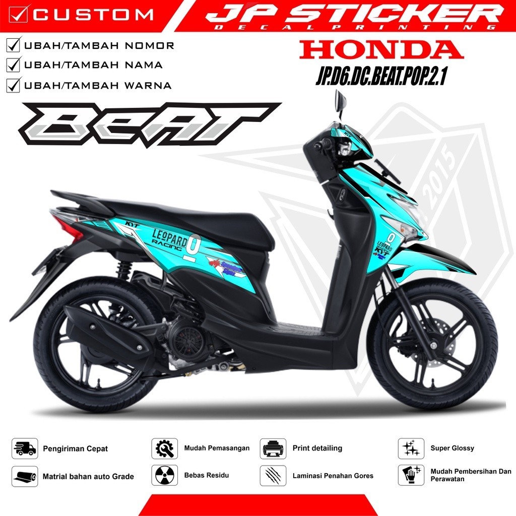 Decal Stiker Motor BEAT Pop Full Body - Decal Sticker BEAT POP desain D6 02