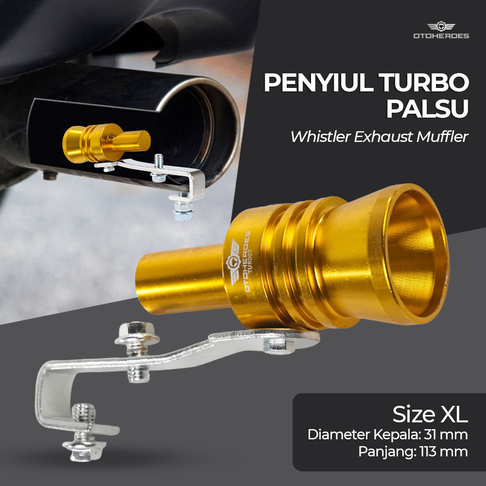 Penyiul Turbo Palsu Knalpot Mobil Car Whistler 1000-2400cc XL - Penyiul Knalpot Mobil