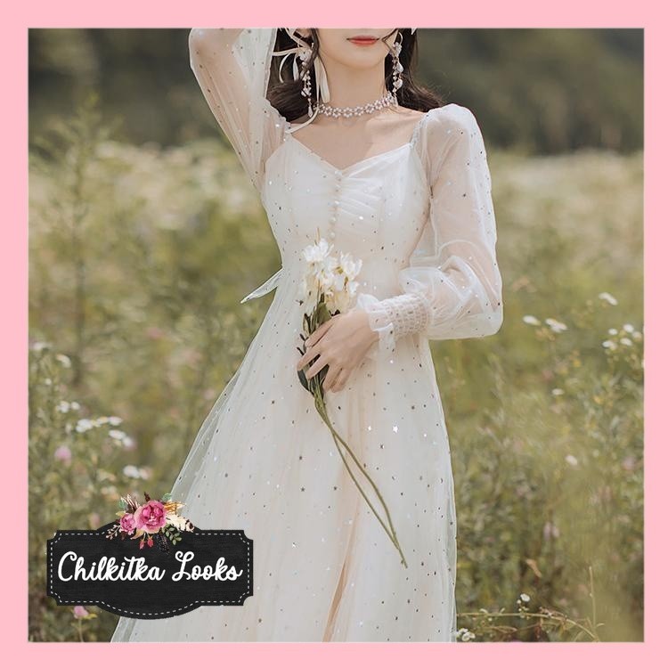CHILKITKA LOOKS SELEBGRAM OUTFIT long dress satin/dress brukat pendek/long dress brukat/maxi dress b