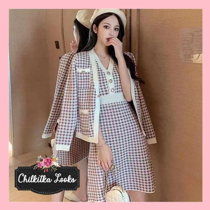 CHILKITKA LOOKS FASHION SELEBGRAM OUTFIT Sapphira Set Bangkok Rajut Korea Style Look Casual Knit Rib