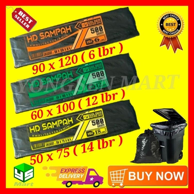 kantong sampah plastik 60 x 100