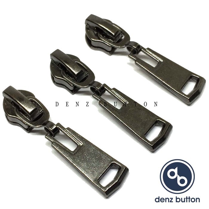 Kepala resleting tas no 5 zipper coil black nikel