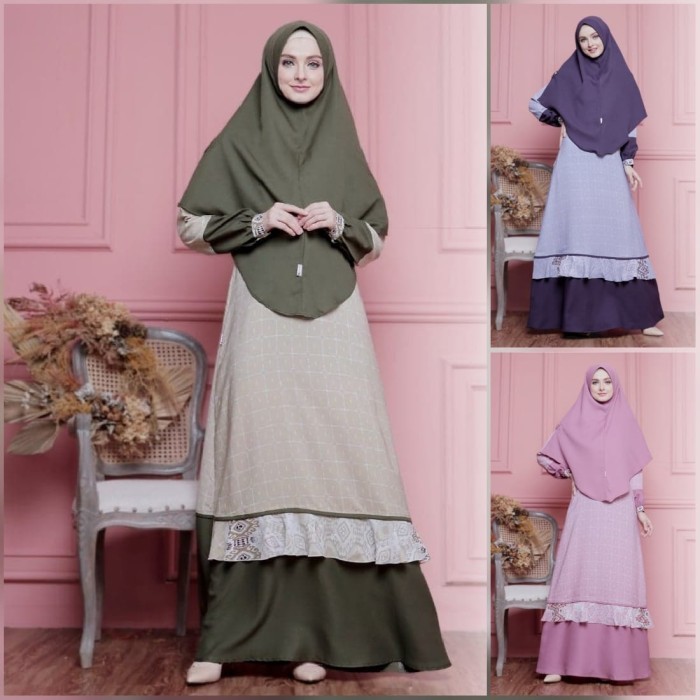 Gamis Rauna  / RK - 316 / 317 / 318 / Fashion Muslim - Pink, XXL