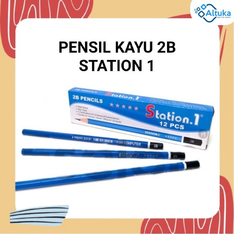 

(12pcs) Pensil Pencil Kayu 2B Station 1