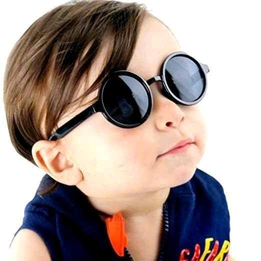 WFJIA Kacamata Hitam Anak Anti UV Round Vintage Style - WF52  (7CFH0IBK) Kacamata hitam
