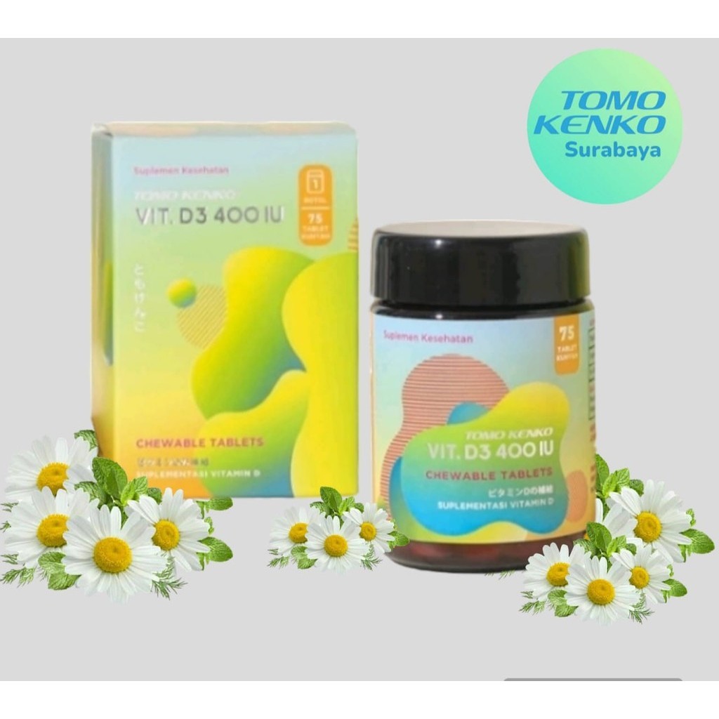 Tomo Kenko D3 400IU Untuk Anak Vitamin D Chewable (Tablet Kunyah) High Quality